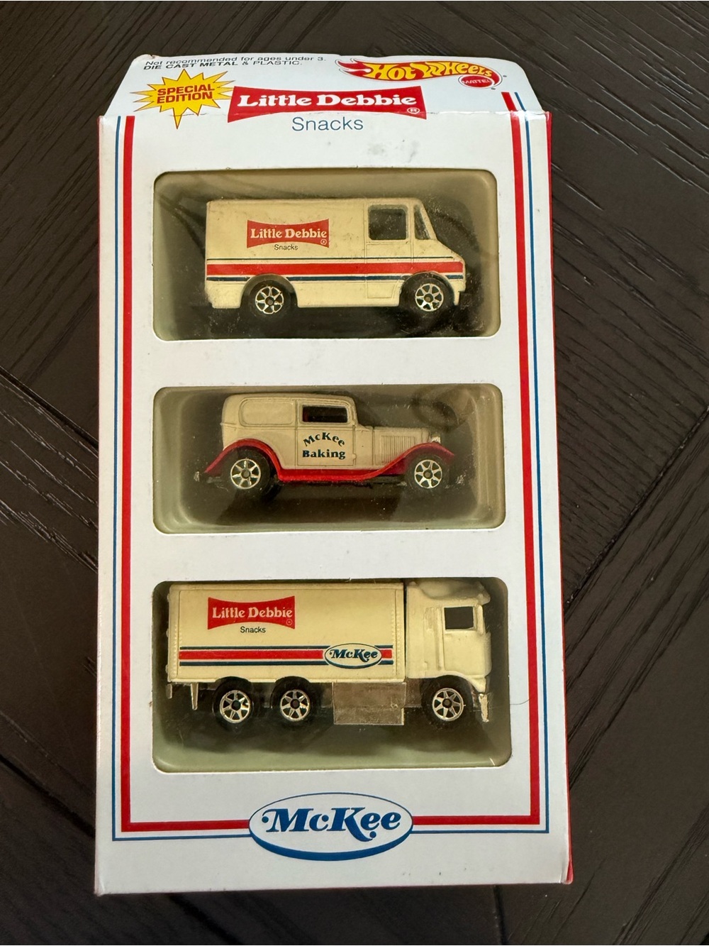 Hot Wheels x Cream Collectible lil Debbie Trucks - Set of 3 from 1994 new in box